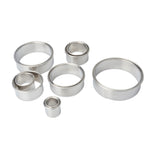 12 pezzi/set strumenti per la cottura di ciambelle e mousse per stampi da taglio a forma rotonda in acciaio inossidabile, Round Shape(12 PCS / Set)