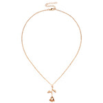 Collana a catena con gioielli con pendente a forma di fiore di rosa, regalo di San Valentino, 2 pezzi, lunghezza catena: 45 cm