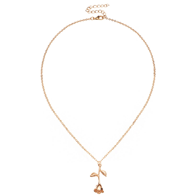 Collana a catena con gioielli con pendente a forma di fiore di rosa, regalo di San Valentino, 2 pezzi, lunghezza catena: 45 cm