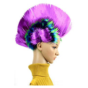 Divertente parrucca natalizia di Halloween, copricapo in maschera, pettine per capelli Mohawk, consegna colore casuale, Mohawk Hair