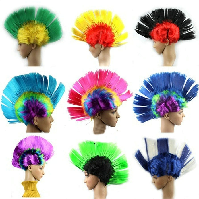 Parrucca Mohawk Halloween e Natale in PET
