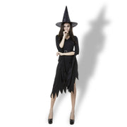 Gonna lunga irregolare nera Uscita Costume di Halloween Cosplay Spettacolo Abito da stregoneria, M, Petto: 88 cm, Vita: 72 cm, Lunghezza gonna: 108 cm, Long Skirt Exit Chest: 88cm