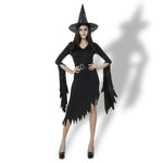 Gonna lunga nera irregolare costume Halloween M
