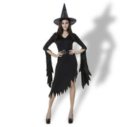 Gonna lunga irregolare nera Uscita Costume di Halloween Cosplay Spettacolo Abito da stregoneria, M, Petto: 88 cm, Vita: 72 cm, Lunghezza gonna: 108 cm, Long Skirt Exit Chest: 88cm
