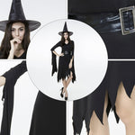 Gonna lunga nera irregolare costume Halloween M