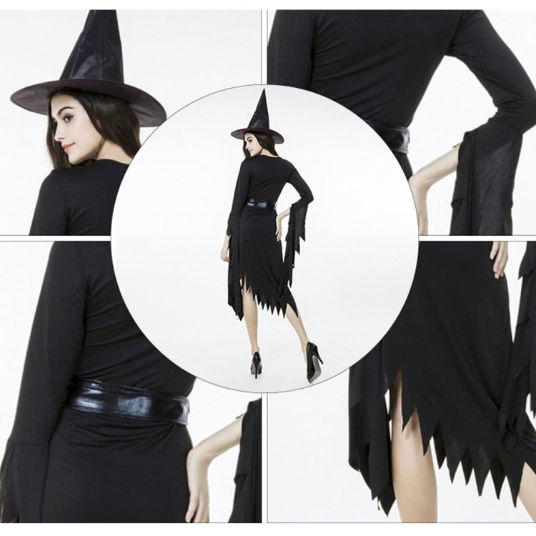 Gonna lunga nera irregolare costume Halloween M
