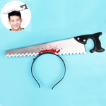 Cerchio per capelli seghetto 36 cm Halloween