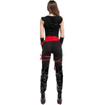 Costume da pirata cosplay di Halloween donna guerriera Gioco di ruolo Costumi di stoffa cosplay neri, XL, Petto: 80-100 cm, Girovita: 74-85 cm,, Size: XL