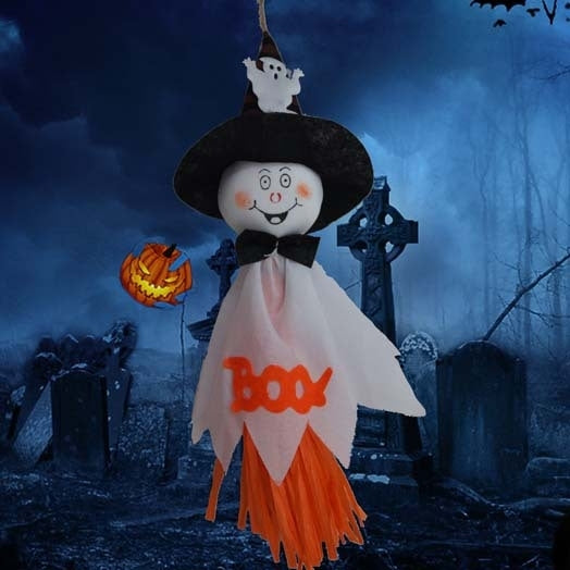 Decorazione Halloween con ciondolo zucca e fantasma