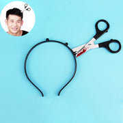 Forniture per spettacoli di giochi per feste in costume di Halloween, oggetti di scena per la testa, forbici, cerchi per capelli, Scissors