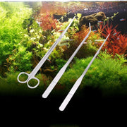 Forbici, pinzette e clip 3 in 1 in acciaio inossidabile, miniature di erba per piante di alberi, acquario, acquario, strumenti per rifinire il paesaggio, 3 PCS