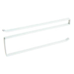 Portarotolo carta igienica da cucina in metallo bianco 26x10,8x1