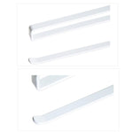 Portarotolo carta igienica da cucina in metallo bianco 26x10,8x1
