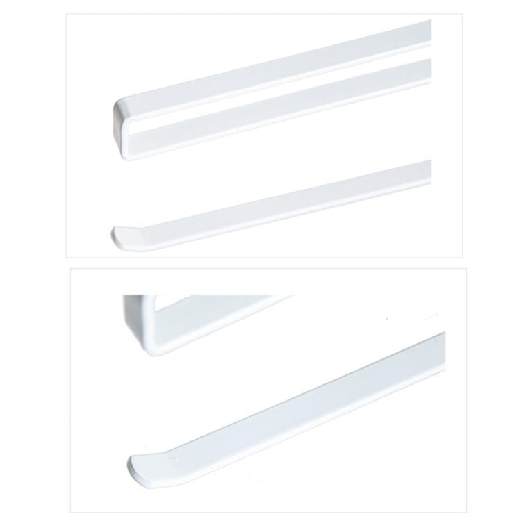 Portarotolo carta igienica da cucina in metallo bianco 26x10,8x1