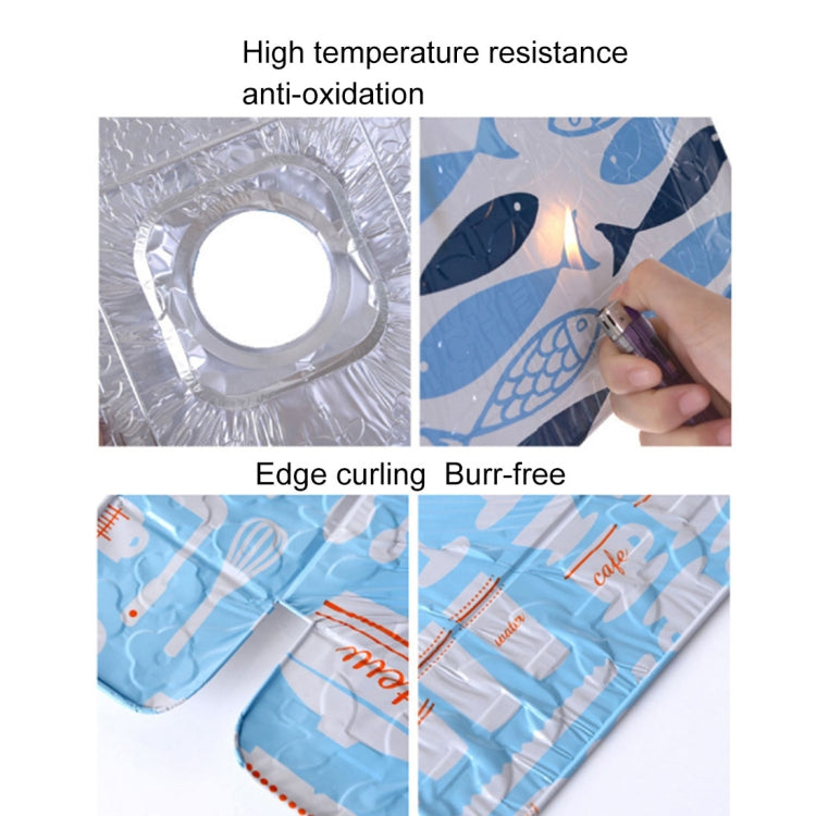 2 PZ Protezioni per stufe a gas Stoviglie Stampa Foglio Fodera antivegetativa resistente al calore Pulizia Utensili da cucina Tappetino