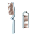 Pettine per capelli per trucco con manico in ABS pieghevole portatile, lunghezza: 18 cm