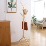 Appendiabiti da pavimento in legno massello a forma di albero 175