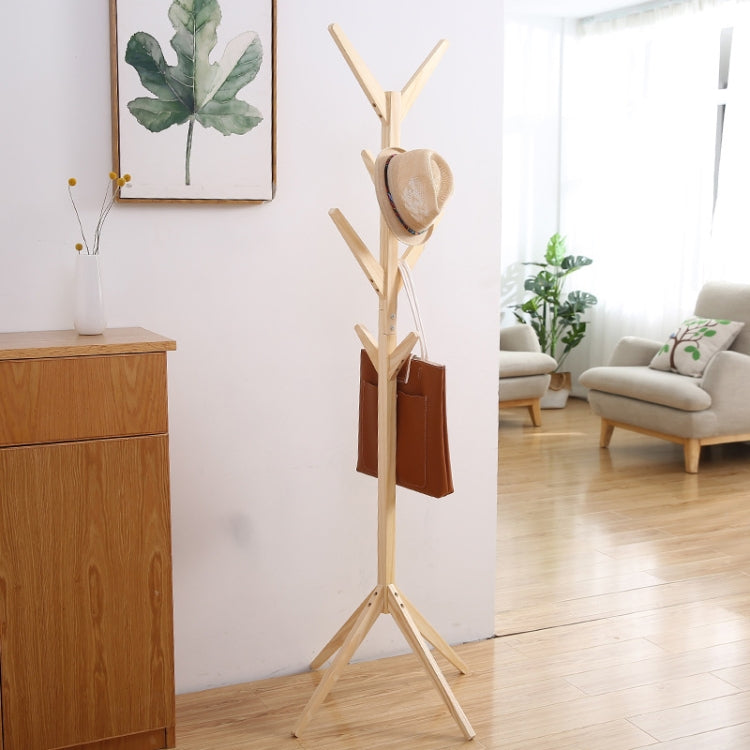 Appendiabiti da pavimento in legno massello a forma di albero 175