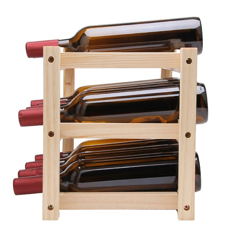 Espositore vino pieghevole in legno per 12 bottiglie 46x24x28 cm