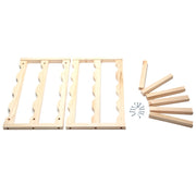 Espositore per vino pieghevole da 12 bottiglie in legno massello Portabottiglie multistrato, dimensioni: 46x24x28 cm, Multi-layer Wine Rack