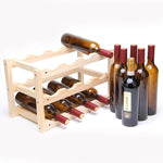 Espositore vino pieghevole in legno per 12 bottiglie 46x24x28 cm
