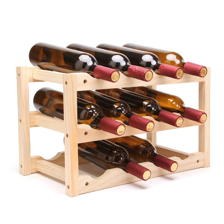 Espositore vino pieghevole in legno per 12 bottiglie 46x24x28 cm