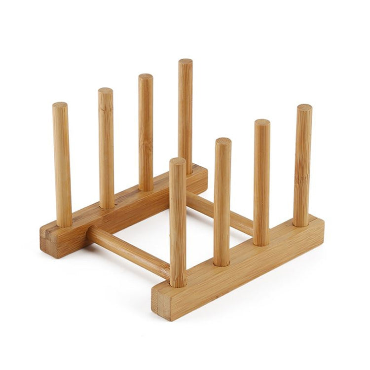 Portapiatti in legno massello 16x8x6 cm 3 scomparti
