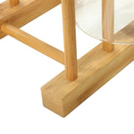 Portapiatti in legno massello per scolapiatti, dimensioni: 25,5x12x10 cm, 5 Grid