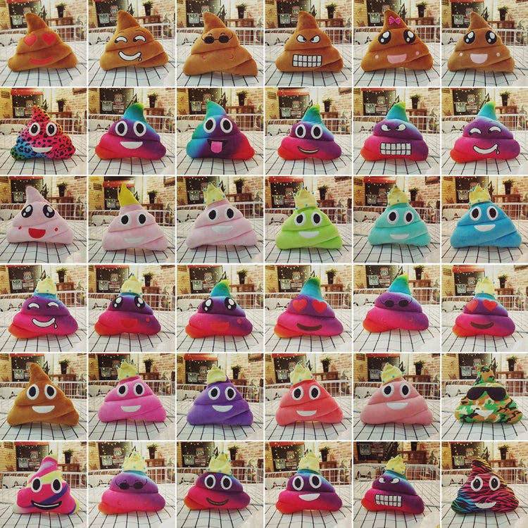 Cuscino posteriore in peluche colorato con cacca, dimensioni: 25 * 25 * 3 cm