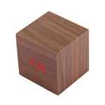 Orologio da tavolo in legno con display digitale a LED, sveglia con display di ora, data e temperatura, Wood Clock
