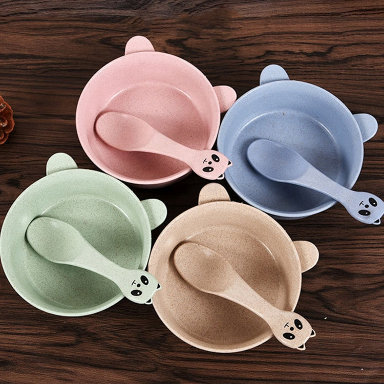 Balcherlam Baby Wheat Stalk Materials Ciotole + Kit cucchiaio, consegna colore casuale, Bowls + Spoon Kit