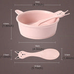 Balcherlam Baby Wheat Stalk Materials Ciotole + Kit cucchiaio, consegna colore casuale, Bowls + Spoon Kit