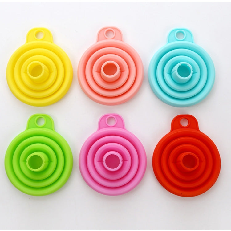 Mini imbuto telescopico pieghevole in silicone. Consegna casuale dei colori, Random Color Delivery