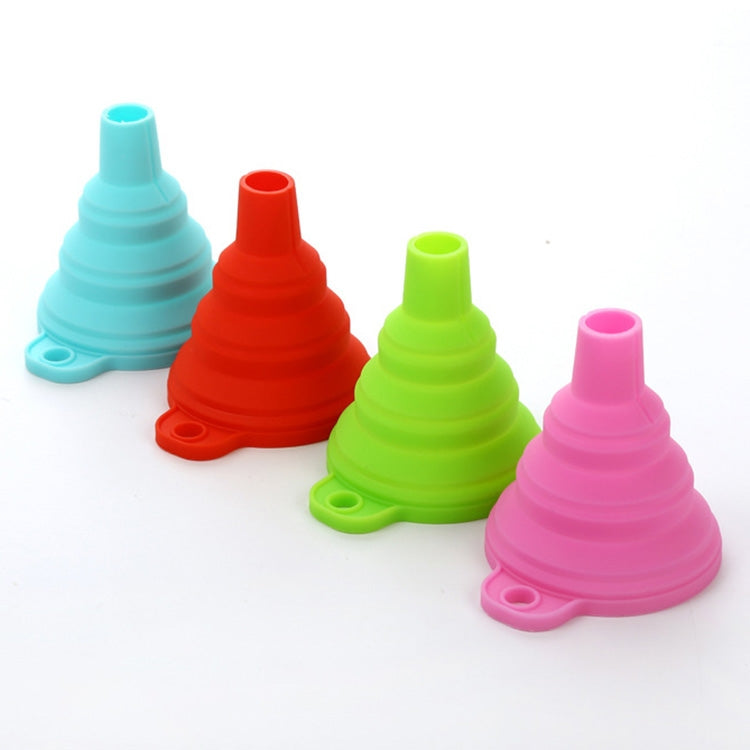 Mini imbuto telescopico pieghevole in silicone. Consegna casuale dei colori, Random Color Delivery