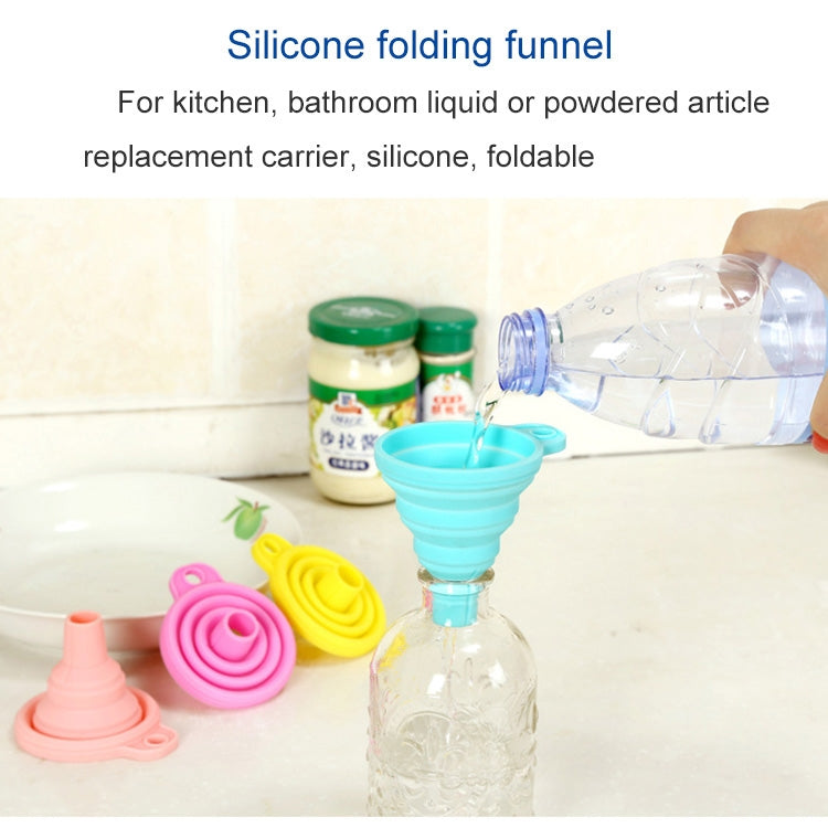 Mini imbuto telescopico pieghevole in silicone. Consegna casuale dei colori, Random Color Delivery