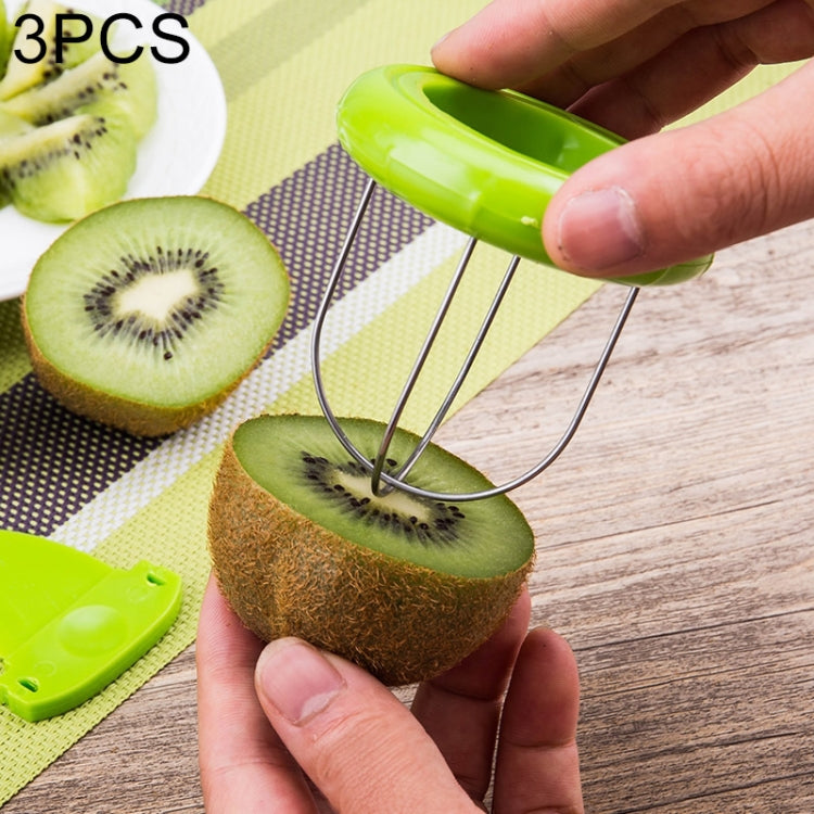 Pelapatate portatile e speciale in ABS + acciaio inossidabile da 3 pezzi, consegna a colori casuale, 3 PCS   Kiwi Fruit Peeler 3, 3 PCS   Kiwi Fruit Peeler 2, 3 PCS   Kiwi Fruit Peeler 1