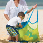 Borsa per borsa di stoccaggio rapida per giocattoli per strumenti di dragaggio da spiaggia per bambini in rete portatile, L Size