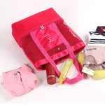 Borsa a tracolla portatile da picnic in spiaggia con borsone sportivo in rete a doppio strato, Double Layer Handbag(Black), Double Layer Handbag(Green), Double Layer Handbag(Blue), Double Layer Handbag(Red)