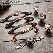 6029-96 Maniglia per mobili in legno massello Maniglie in bronzo rosso, 6029-96