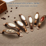 5008-96 Maniglia retrò per armadio in lega di zinco Maniglia per caffè Cat Eye (fiore d'oro finto caffè), 5008-96 Fake Gold Flower