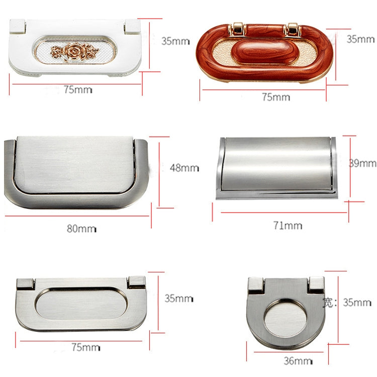 Maniglia cassetto con fibbia nascosta 64 mm lega zinco