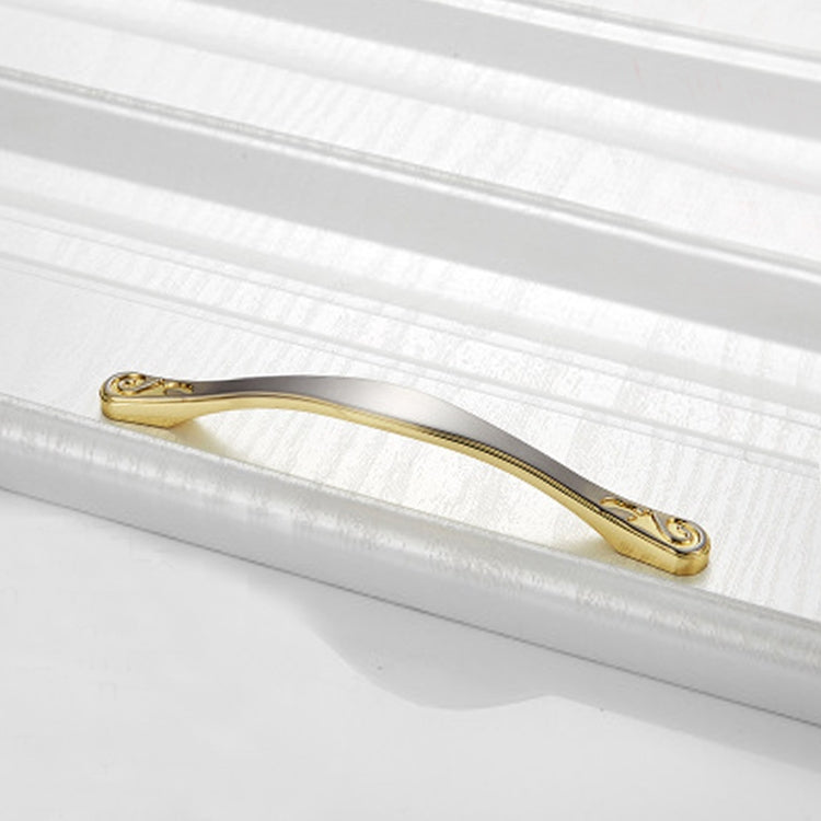 Maniglia doppia per mobile in lega di zinco oro 128 mm