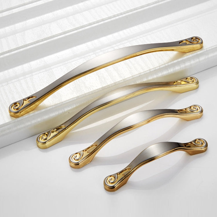 Maniglia doppia per mobile in lega di zinco oro 128 mm