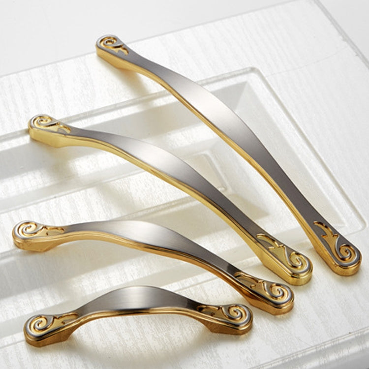 Maniglia doppia per mobile in lega di zinco oro 128 mm