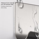 Gancio per cavo di alimentazione con spina in acciaio inossidabile Portaoggetti da bagno non perforato, dimensioni: 61x45 mm, Stainless Steel Plug Power Cord Hook