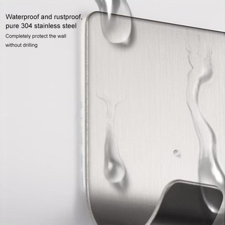 Gancio per cavo di alimentazione con spina in acciaio inossidabile Portaoggetti da bagno non perforato, dimensioni: 61x45 mm, Stainless Steel Plug Power Cord Hook