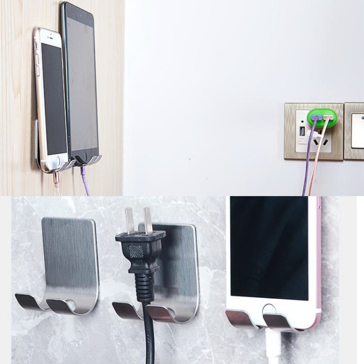 Gancio per cavo di alimentazione con spina in acciaio inossidabile Portaoggetti da bagno non perforato, dimensioni: 61x45 mm, Stainless Steel Plug Power Cord Hook
