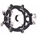 Un paio di coperture per scarpe da arrampicata con catena antiscivolo per ghiaccio da 8 denti, 8 Teeth Black, 8 Teeth Orange