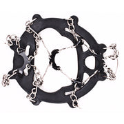 Un paio di coperture per scarpe da arrampicata con catena antiscivolo per ghiaccio da 8 denti, 8 Teeth Black, 8 Teeth Orange