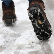 Un paio di coperture per scarpe da arrampicata con catena antiscivolo per ghiaccio da 8 denti, 8 Teeth Black, 8 Teeth Orange
